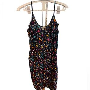 Red Camel Sundress with Birds. Size Large